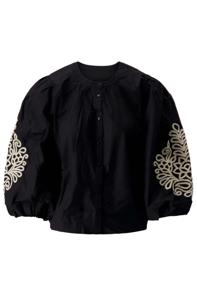 Zusss zwarte dames blouse | Vooraanzicht