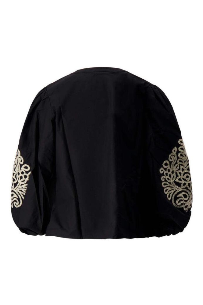 Zusss zwarte dames blouse | Achteraanzicht