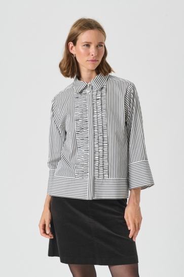 Part Two Blouse VINNYPW SH 30310166 304404 BLACK STRIPE
