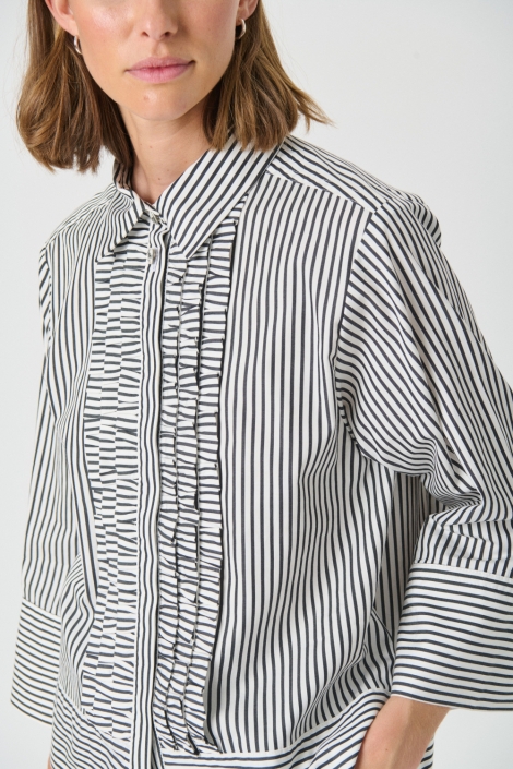 Part Two zwarte dames blouse | Close up