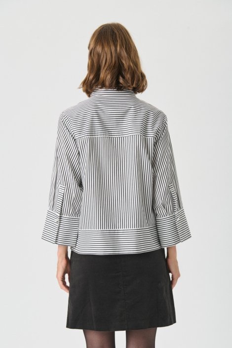 Part Two zwarte dames blouse | Model achteraanzicht