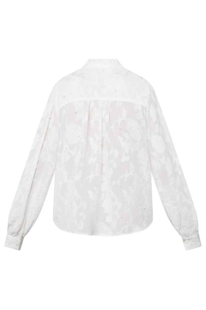 SisterS point beige dames blouse | Achteraanzicht