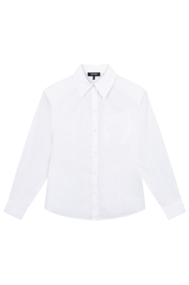 Refined Department witte dames blouse | Vooraanzicht