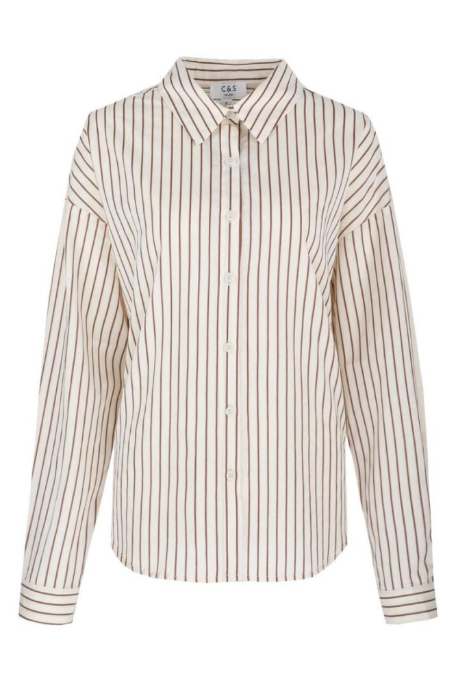 C&S The Label beige dames blouse | Vooraanzicht