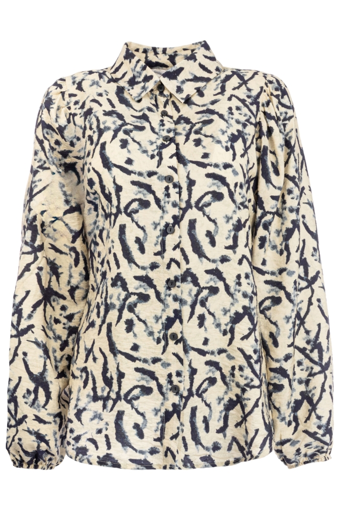 NED blauwe dames blouse | Vooraanzicht