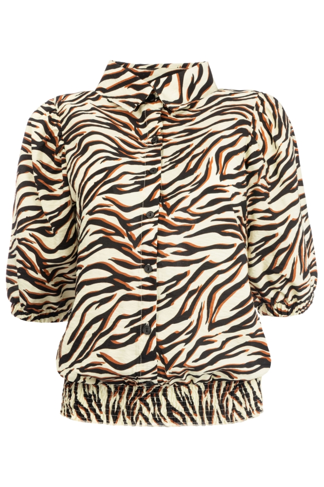 NED bruine dames blouse | Vooraanzicht