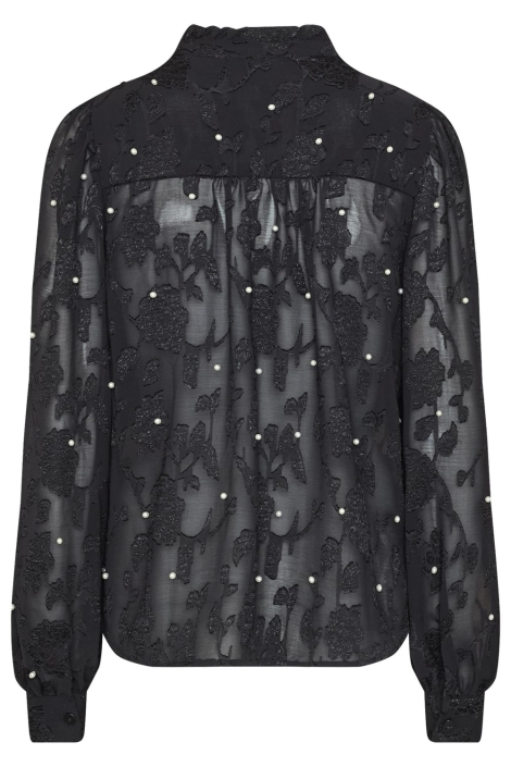 SisterS point zwarte dames blouse | Achteraanzicht