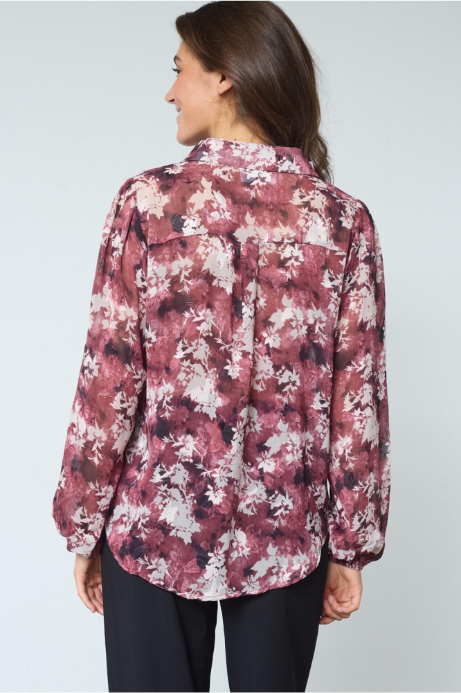 SisterS point roze dames blouse | Model achteraanzicht