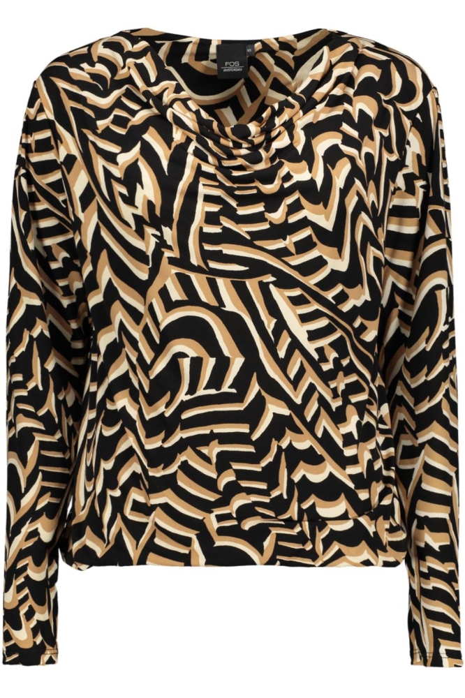 FOS Amsterdam camel dames t-shirt | Vooraanzicht