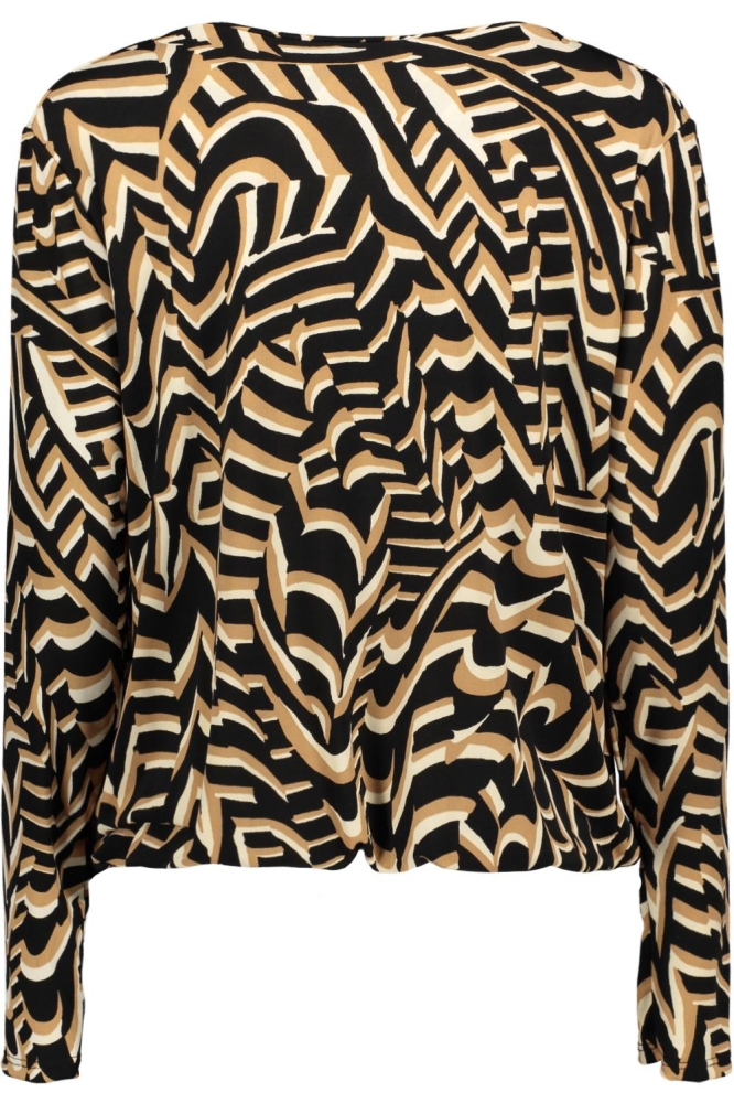 FOS Amsterdam camel dames t-shirt | Achteraanzicht