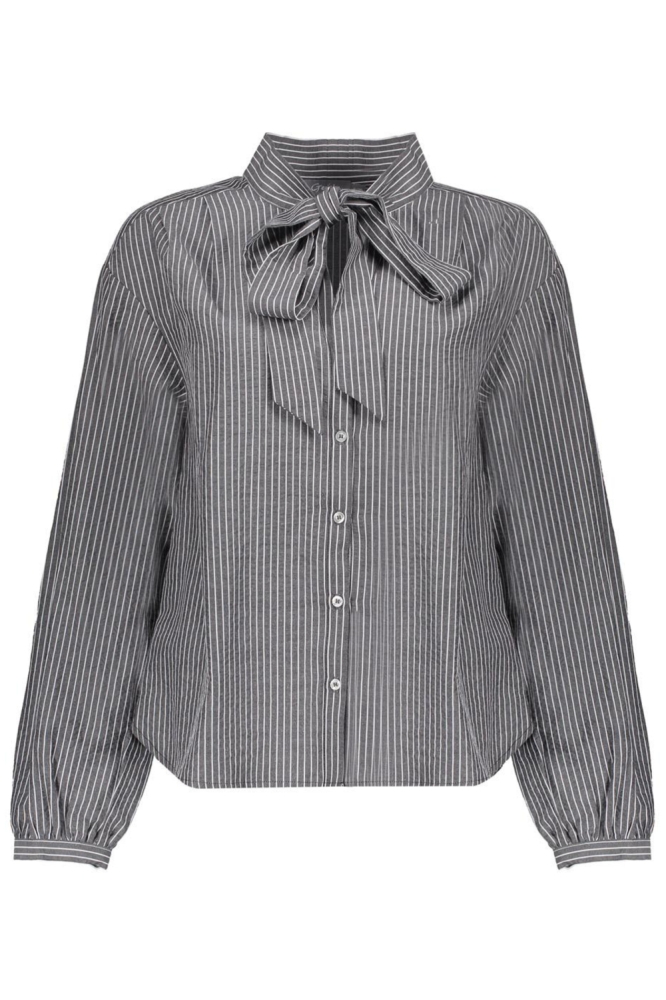 Geisha grijze dames blouse | Vooraanzicht