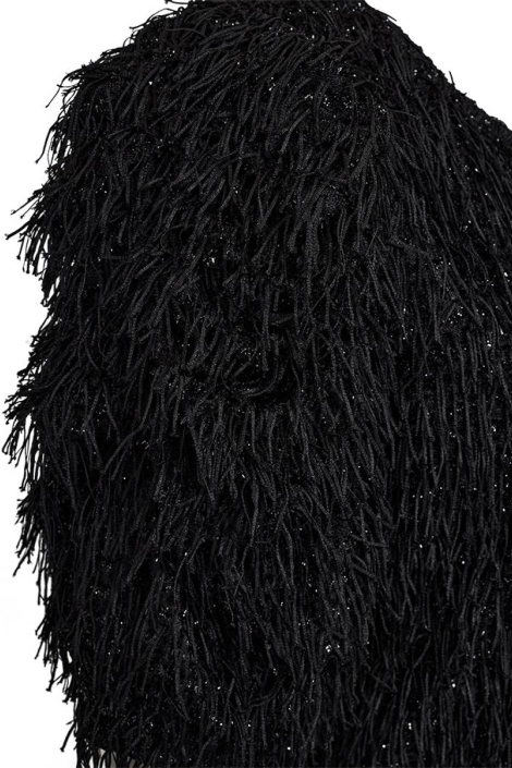 Freequent zwarte dames blouse | Close up