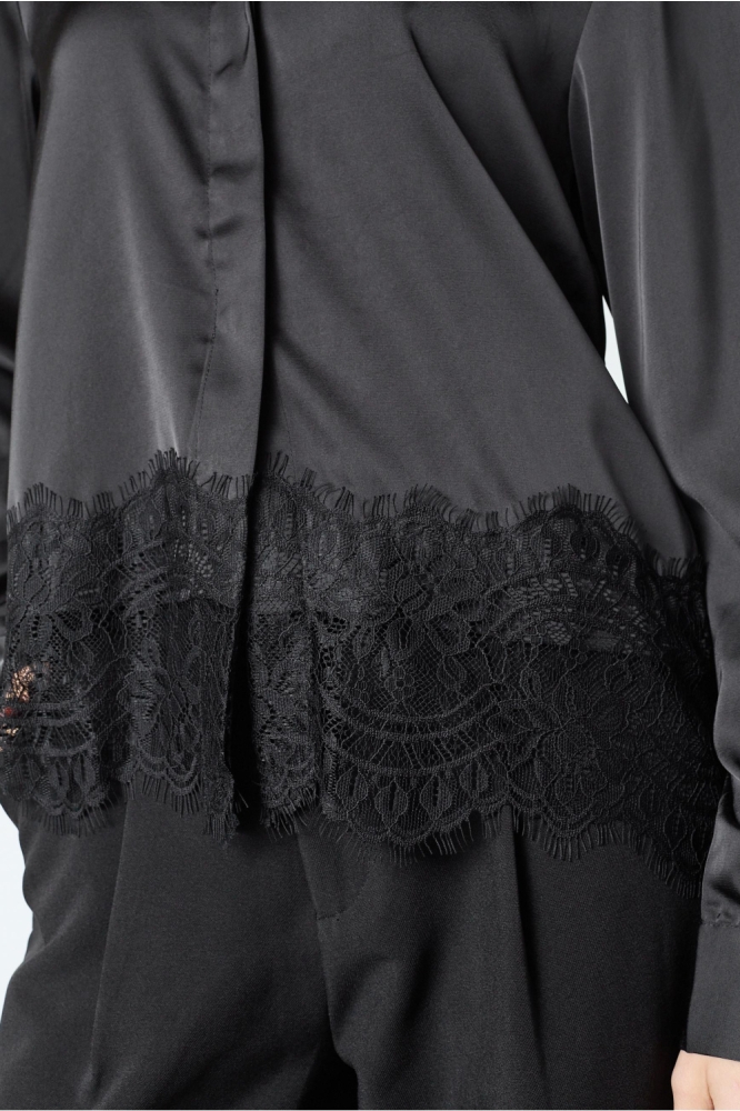 SisterS point zwarte dames blouse | Unique Selling Point