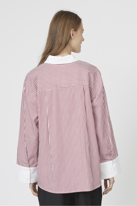 SisterS point witte dames blouse | Model achteraanzicht