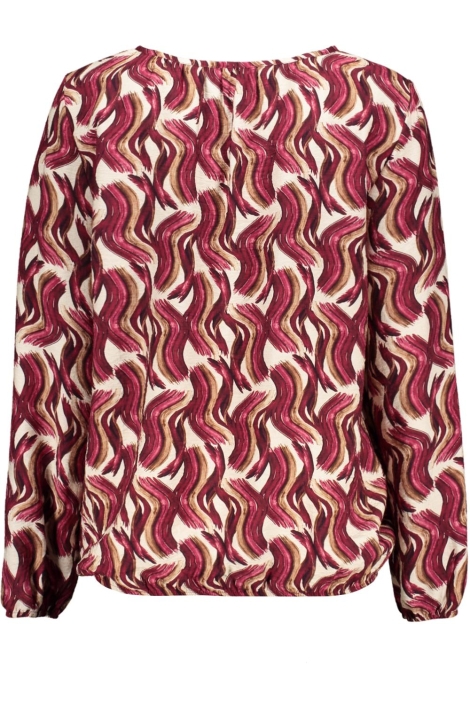 FOS Amsterdam bordeaux dames blouse | Achteraanzicht