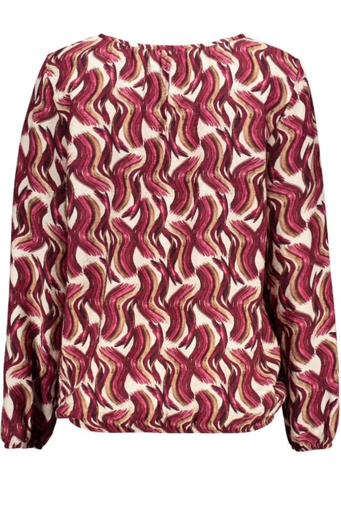 FOS Amsterdam bordeaux dames blouse | Achteraanzicht