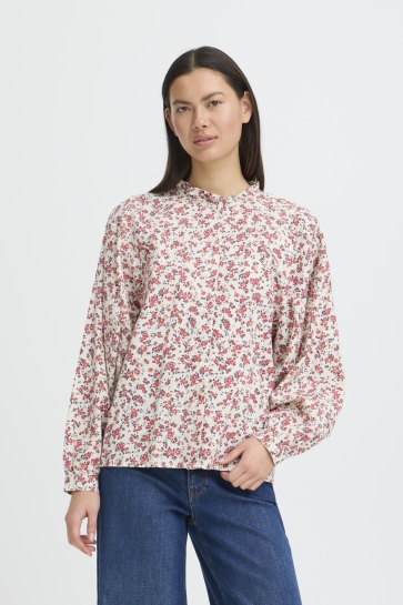 Ichi Blouse IHQWINA SH 20125170 900004157 Teaberry Small Flower