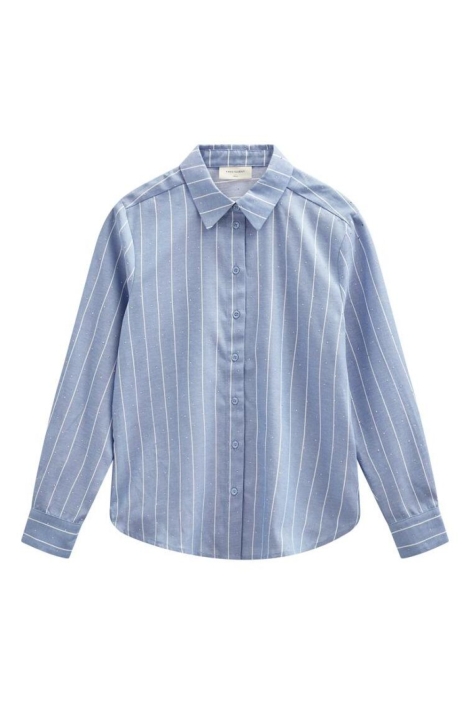 Freequent blauwe dames blouse | Vooraanzicht