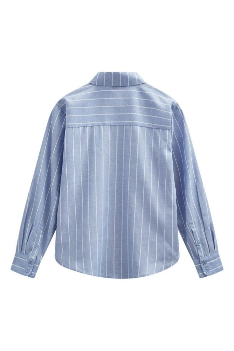 Freequent blauwe dames blouse | Achteraanzicht