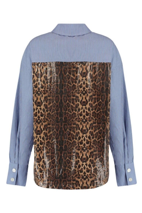 Harper & Yve blauwe dames blouse | Achteraanzicht