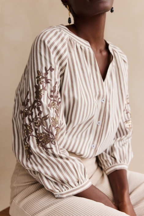 LolaLiza witte dames blouse | Close up