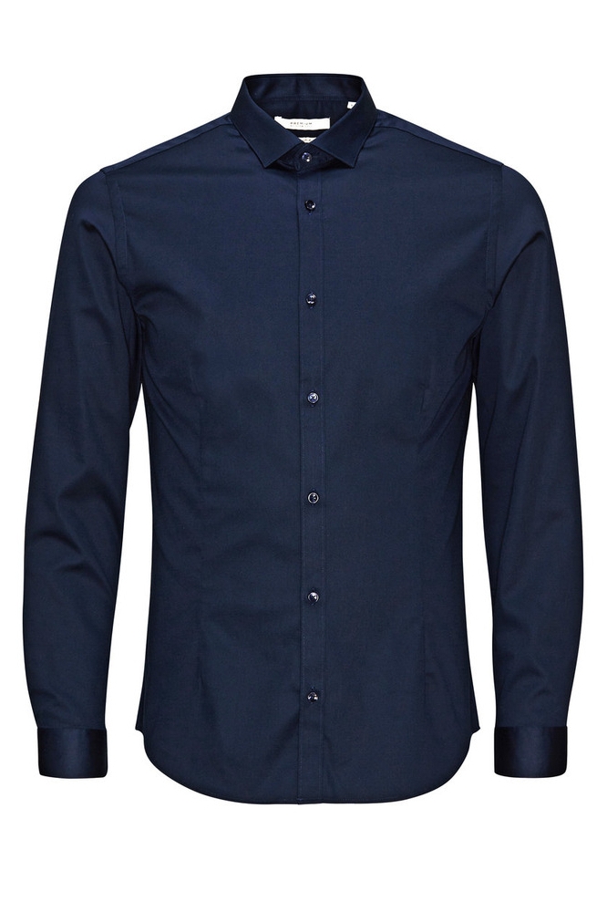 Jack & Jones blauwe heren overhemd | Vooraanzicht