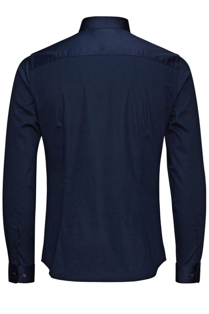 Jack & Jones blauwe heren overhemd | Achteraanzicht