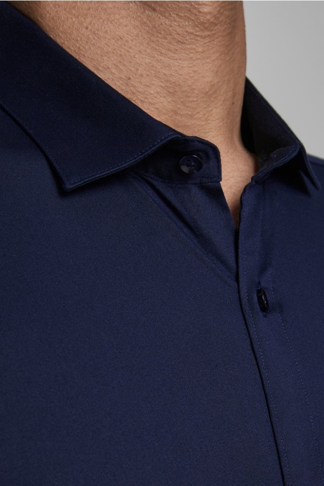 Jack & Jones blauwe heren overhemd | Close up