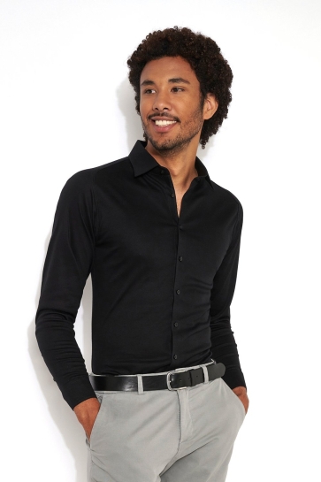 Desoto Overhemd KENT 21028 081 SOLID BLACK