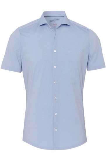 Pure H. Tico Overhemd FUNCTIONAL SHIRT SS 4030 22750 100 PLAIN LIGHT BLUE
