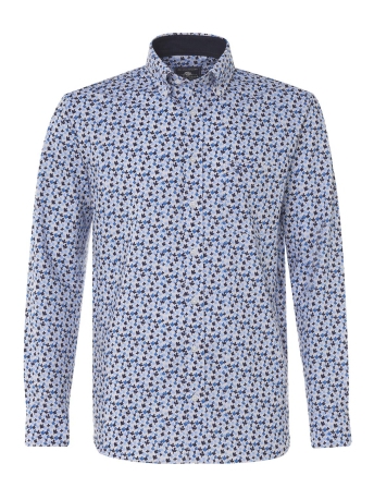 Campbell Overhemd CLASSIC CASUAL OVERHEMD LM 076482 Blauw print