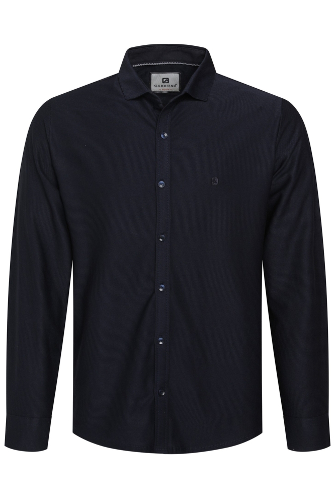 OVERHEMD MET OTTOMAN STRUCTUUR 332521 301 NAVY