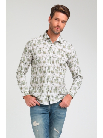 Gabbiano Overhemd POPLIN OVERHEMD MET FLORAL PRINT 333541 520 Cactus Green