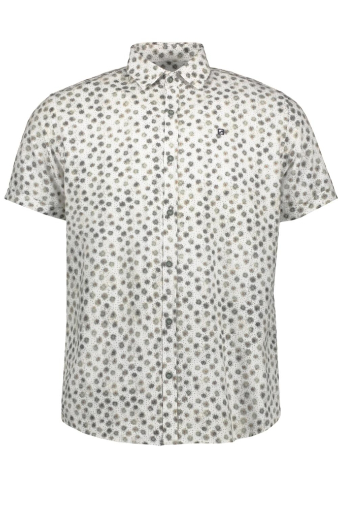 OVERHEMD MET KORTE MOUWEN VAN SLUB COTTON 333542 1002 sand