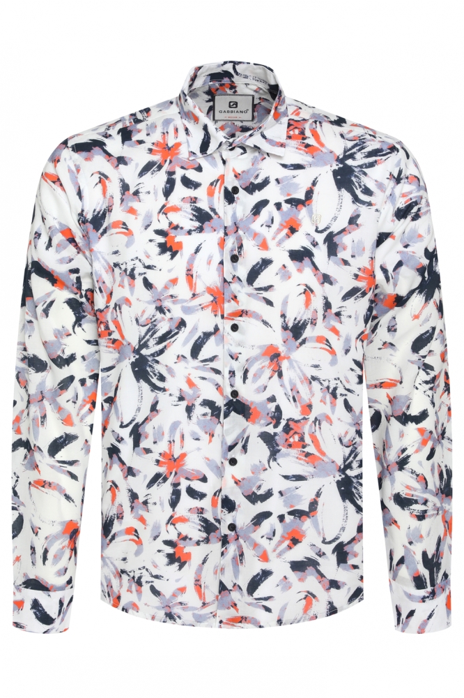 OVERHEMD ABSTRACT BLOEMENPRINT 333560 101 White