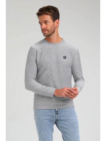 Gabbiano Trui SWEATER MET STREEPSTRUCTUUR 153522 101 WHITE