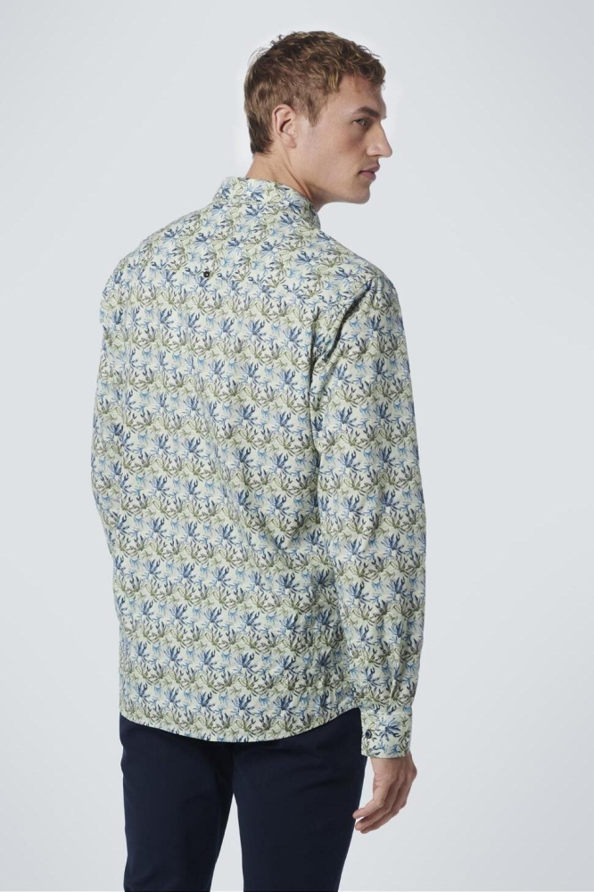 SHIRT STRETCH ALLOVER PRINTED 19430101 051 LIGHT GREEN