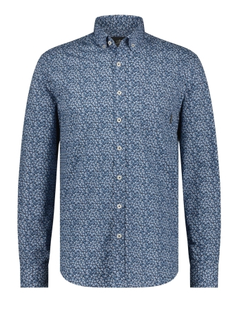 BlueFields Overhemd BEDRUKT POPLIN OVERHEMD MET BORSTZAK 21433041 1159
