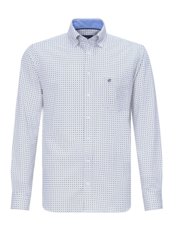 Campbell Overhemd CLASSIC CASUAL 081467 5006 GEEL DESSIN