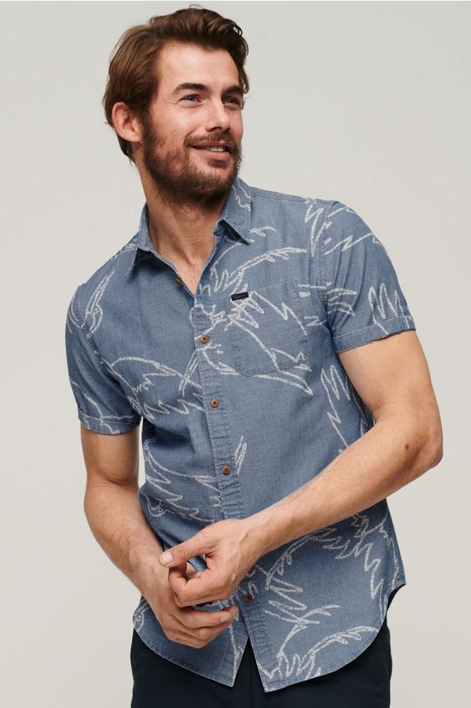 VINTAGE LOOM S S SHIRT M4010624A HEAVY WASH CRANE