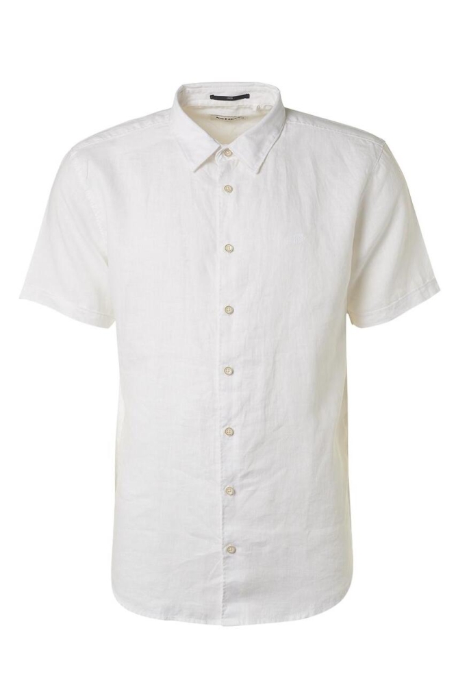 SHIRT SHORT SLEEVE LINEN 19490364SN 010 WHITE
