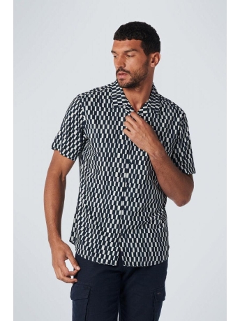 NO-EXCESS Overhemd SHIRT SHORT SLEEVE RESORT COLLAR 19460351 078 NIGHT