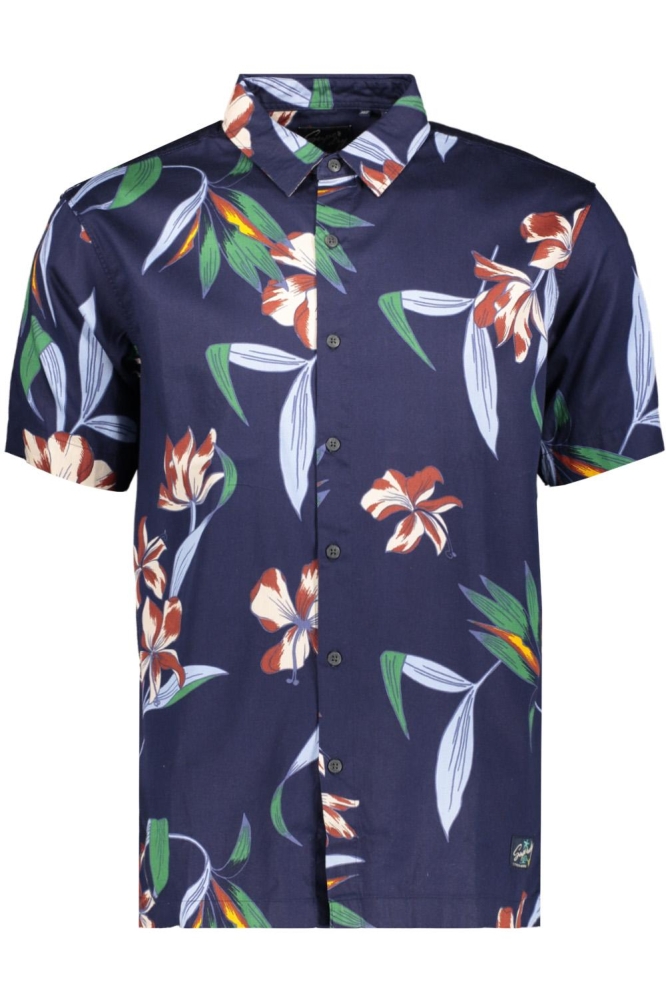 VINTAGE HAWAIIAN SS SHIRT M4010620A DARK NAVY HAWAIIAN