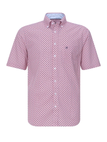 Campbell Overhemd RANGER SS 5 OVERHEMD 081471 6506 ROOD DESSIN