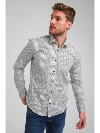 Gabbiano Overhemd POPLIN SLIM FIT OVERHDEMD 333727 102 ecru