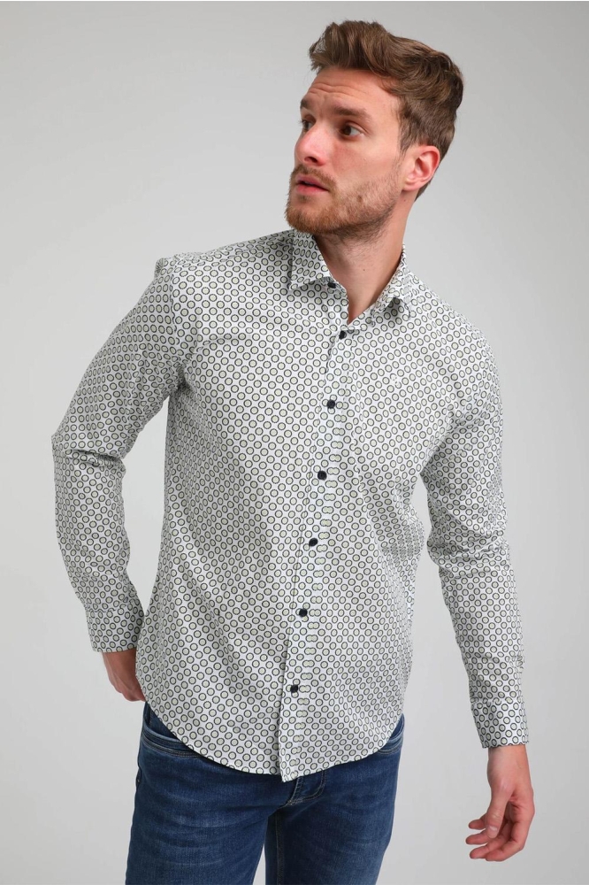 POPLIN SLIM FIT OVERHDEMD 333727 102 ecru