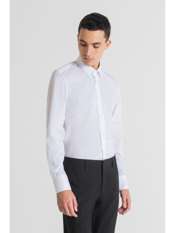 Antony Morato Overhemd SHIRT MILANO MMSL00694 FA450010 1000 WHITE