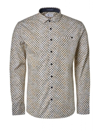 NO-EXCESS Overhemd SHIRT STRETCH ALLOVER PRINTED 21450811 055 OLIVE