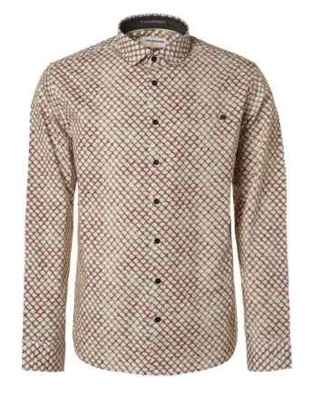 NO-EXCESS Overhemd SHIRT STRETCH ALLOVER PRINTED 21450811 062 DARK RED