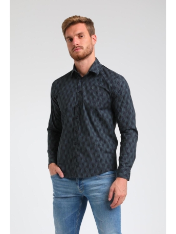 Gabbiano Overhemd OVERHEMD MET TONALE PRINT 333741 STEEL BLUE